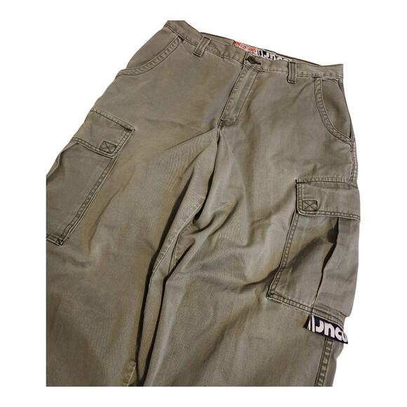 Vintage Jnco Industries Jeans Army Twill Cargo Pants Skater Grunge Olive 34x30 - Picture 2 of 15